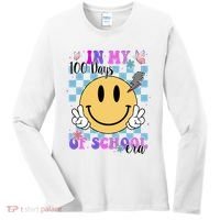 In My 100 Days Of School Era Retro Groovy Smile Women's Long Sleeve Shirt thumb 0