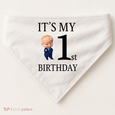It's My 1st Birthday USA-Made Doggie Bandana