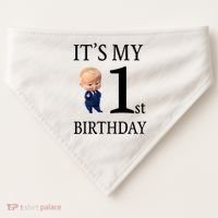 It's My 1st Birthday USA-Made Doggie Bandana thumb 0