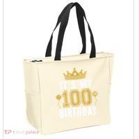Its My 100th Birthday Gift For 100 Years Old Man And Woman Tote Bag thumb 2