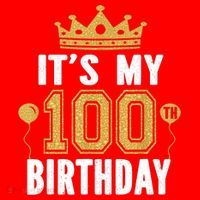 Its My 100th Birthday Gift For 100 Years Old Man And Woman Santa Hat thumb 1