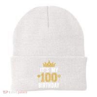 Its My 100th Birthday Gift For 100 Years Old Man And Woman Beanie thumb 0