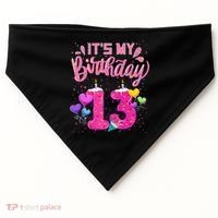 Its My 13th Birthday Doughnut Happy 13 Years Old USA-Made Doggie Bandana thumb 0