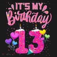 Its My 13th Birthday Doughnut Happy 13 Years Old Women's Hoodie thumb 2