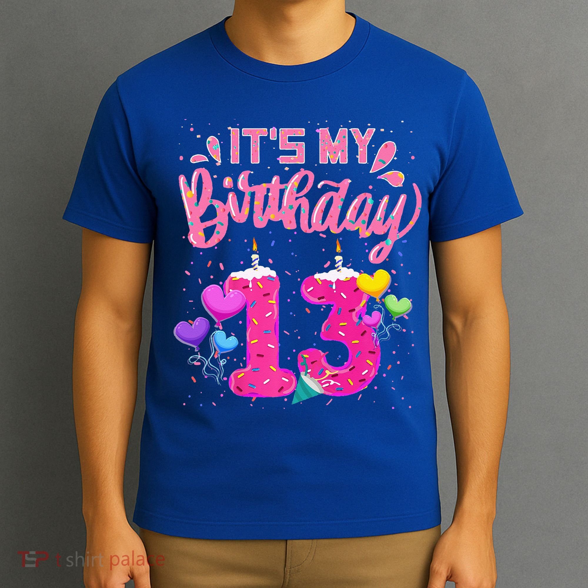 Its My 13th Birthday Doughnut Happy 13 Years Old T-Shirt
