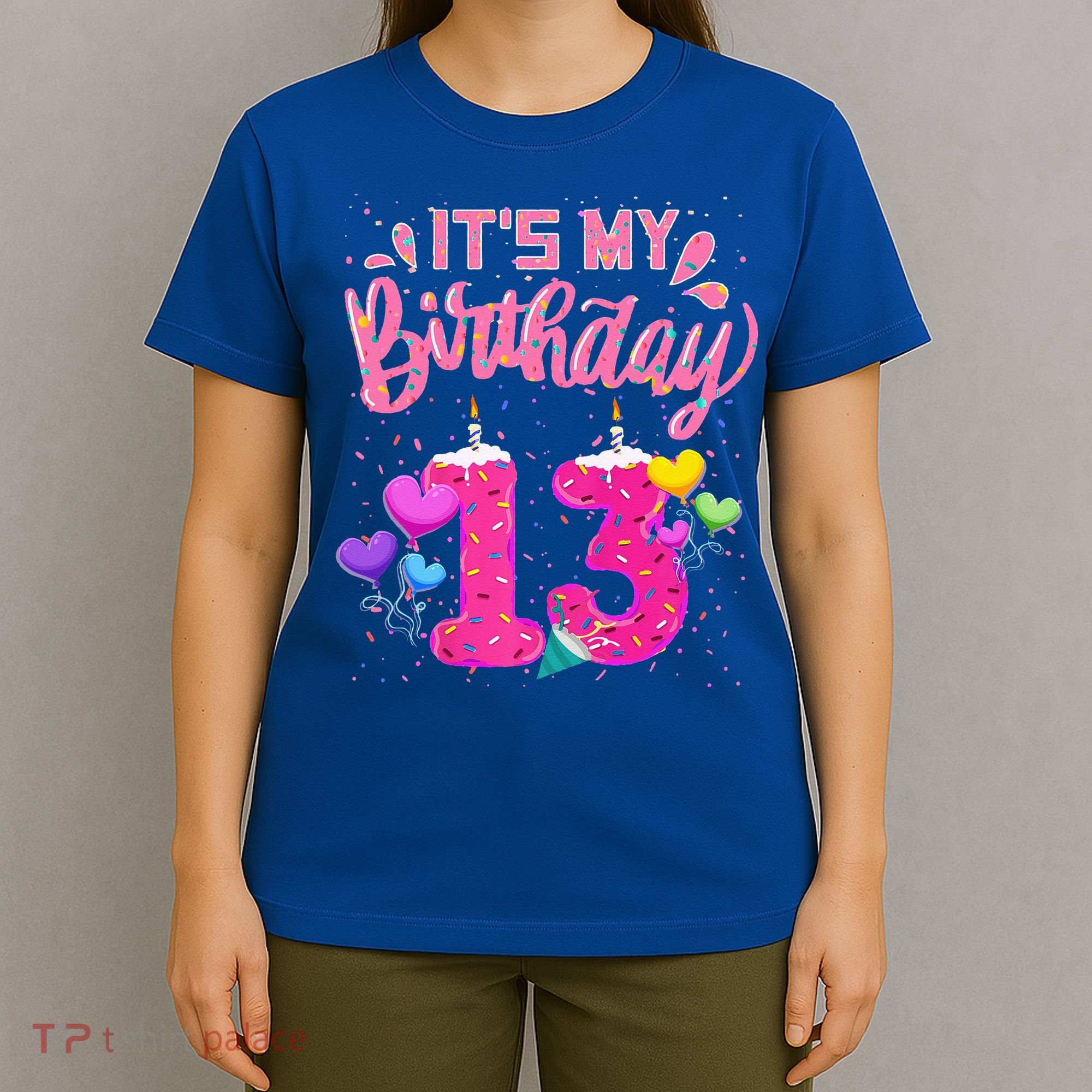 Its My 13th Birthday Doughnut Happy 13 Years Old T-Shirt