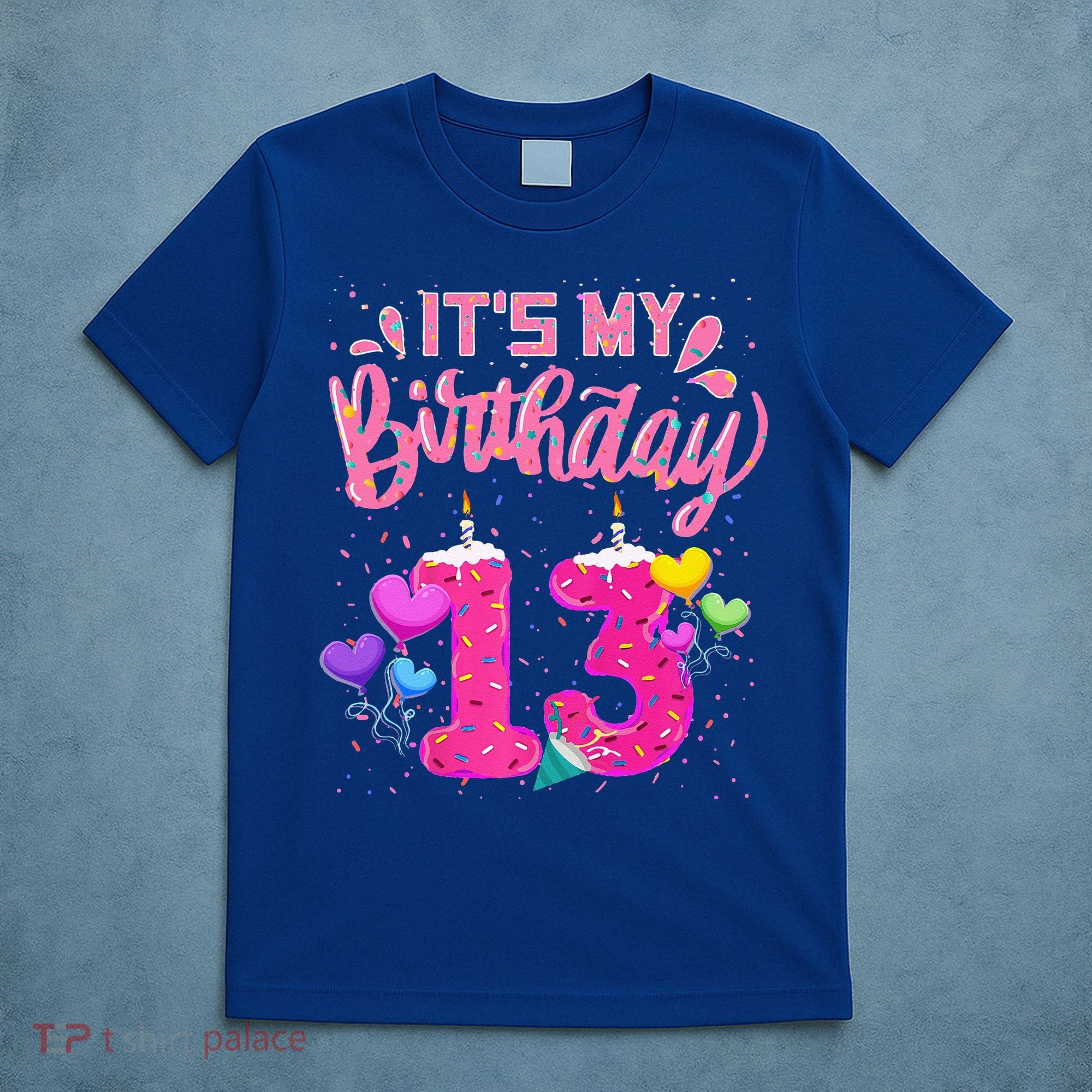 Its My 13th Birthday Doughnut Happy 13 Years Old T-Shirt