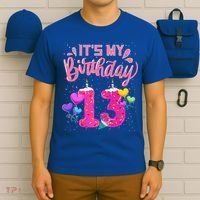 Its My 13th Birthday Doughnut Happy 13 Years Old T-Shirt thumb 6