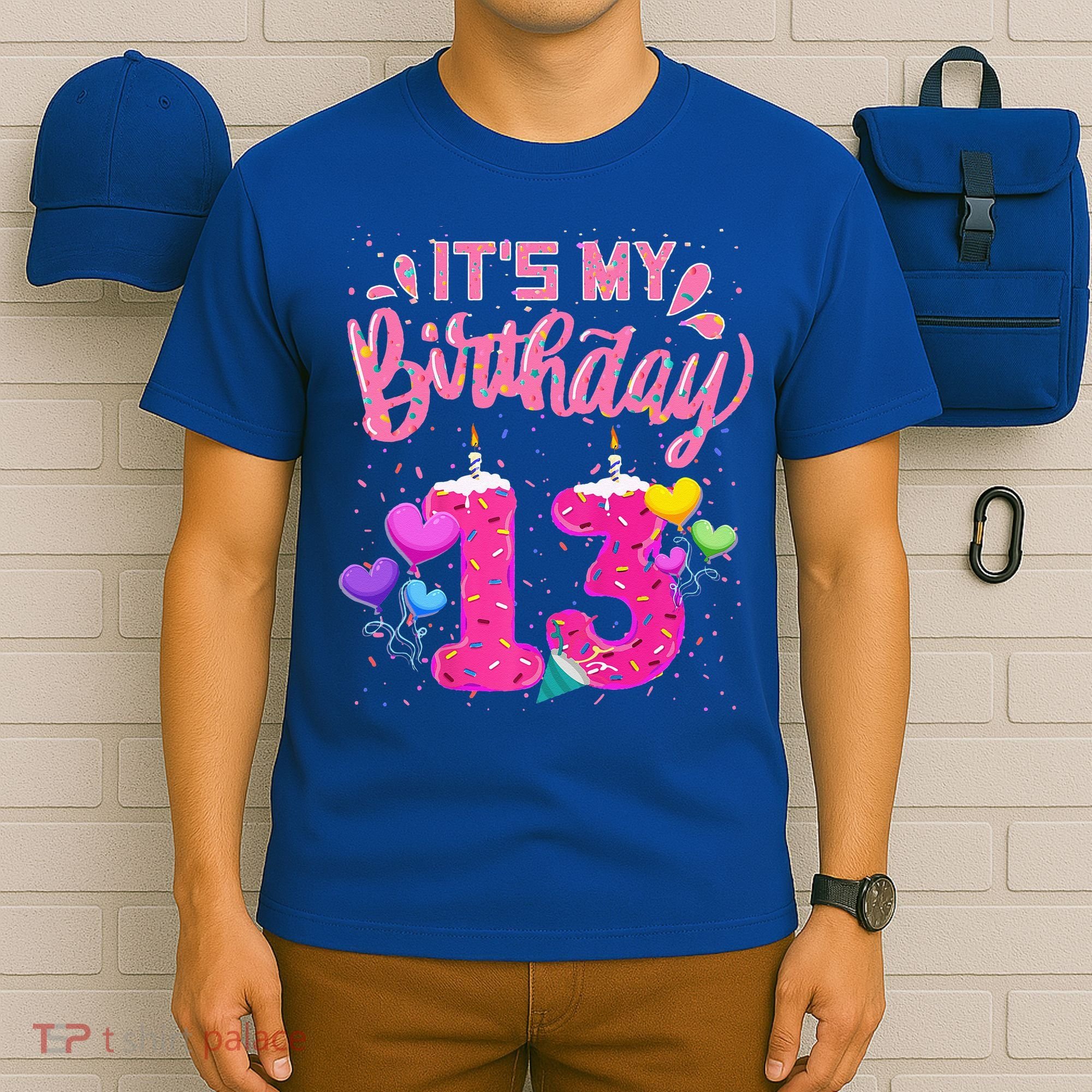 Its My 13th Birthday Doughnut Happy 13 Years Old T-Shirt