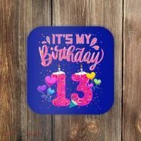 Its My 13th Birthday Doughnut Happy 13 Years Old Coaster thumb 0