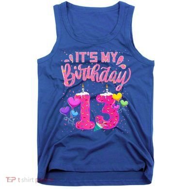 Its My 13th Birthday Doughnut Happy 13 Years Old Tank Top