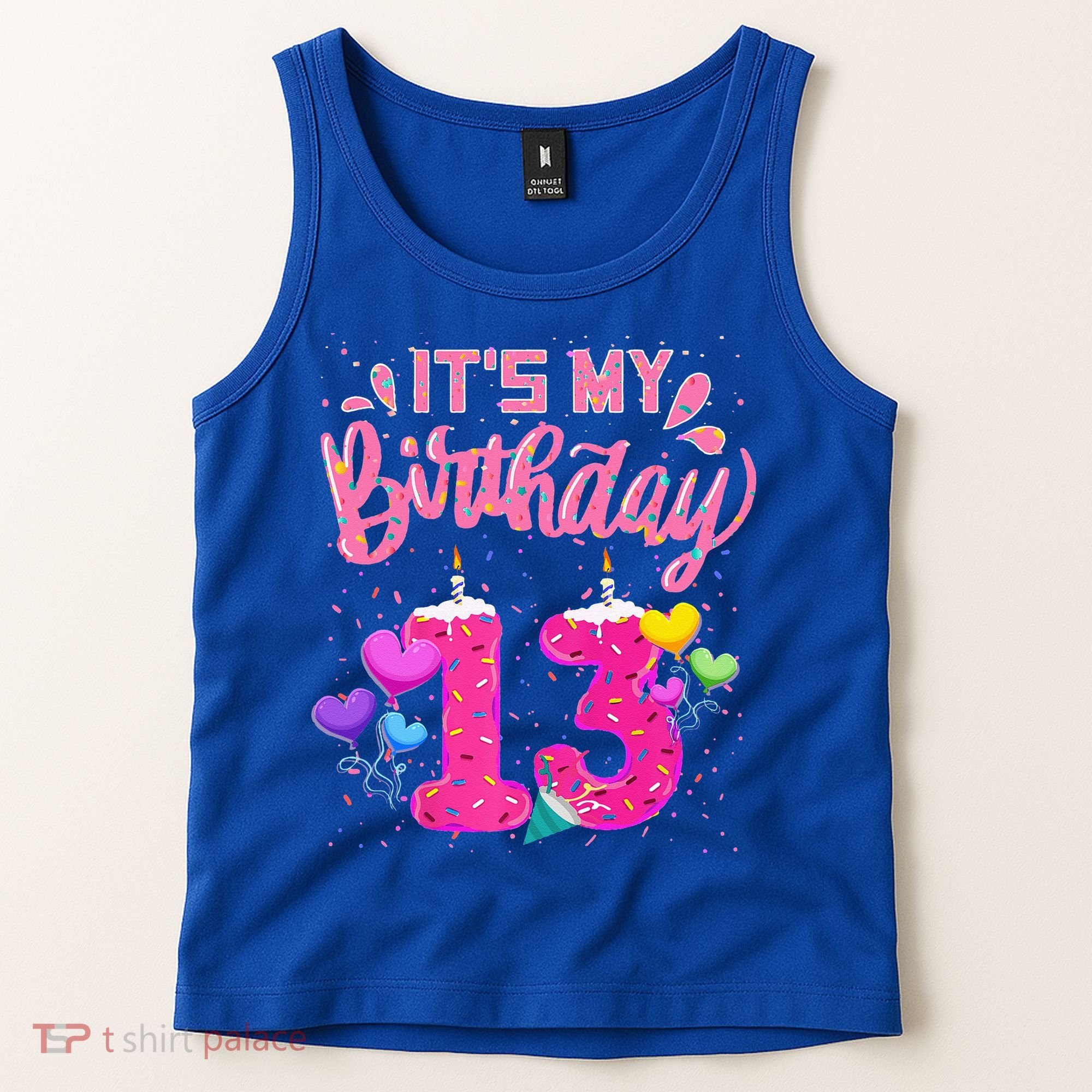 Its My 13th Birthday Doughnut Happy 13 Years Old Tank Top
