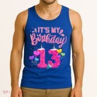 Its My 13th Birthday Doughnut Happy 13 Years Old Tank Top thumb 3