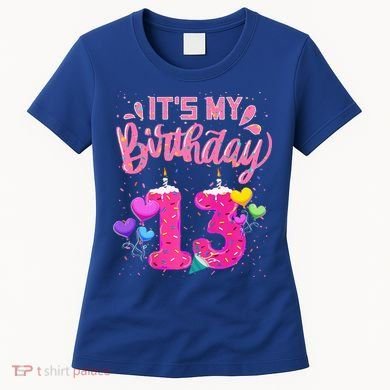 Its My 13th Birthday Doughnut Happy 13 Years Old Women's T-Shirt