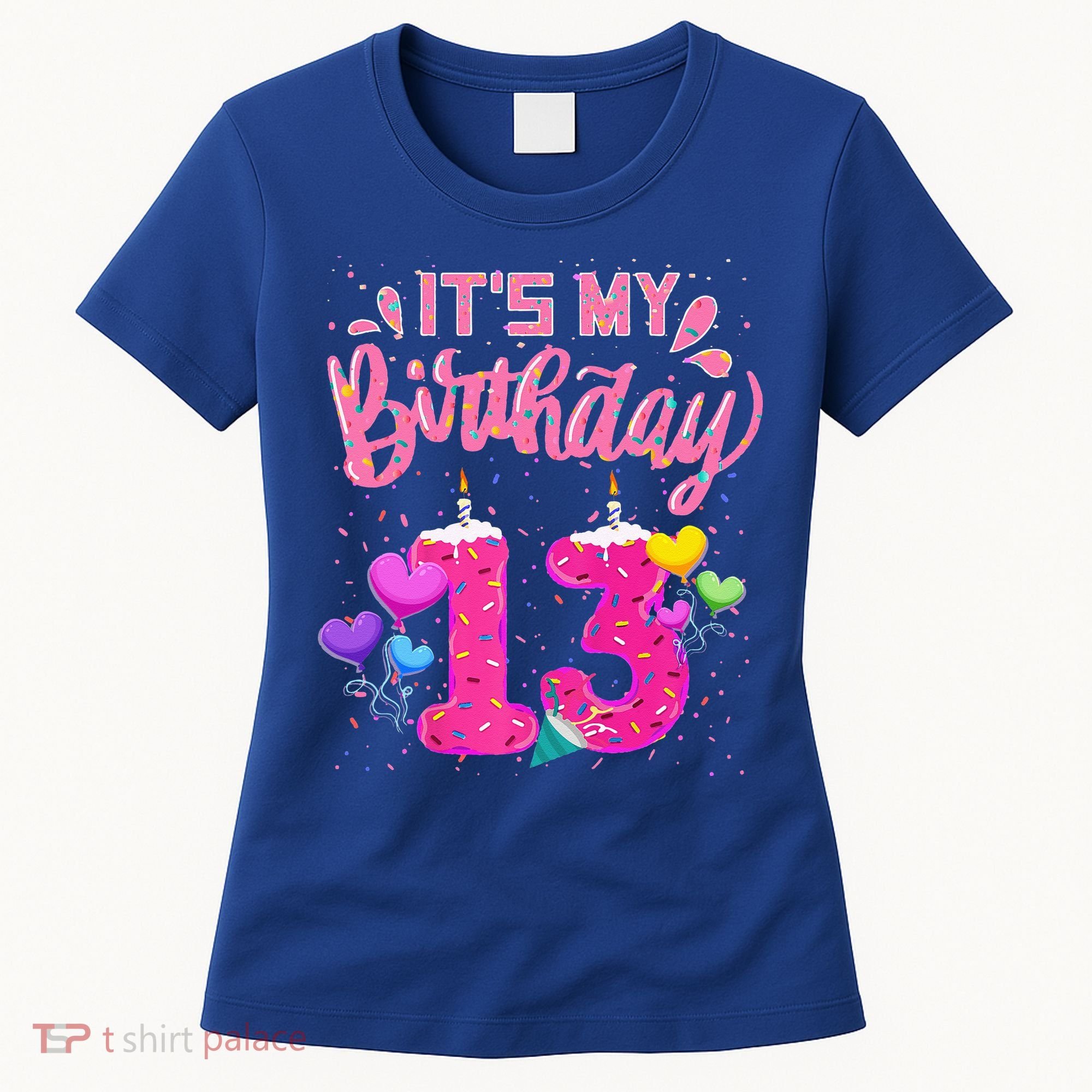 Its My 13th Birthday Doughnut Happy 13 Years Old Women's T-Shirt