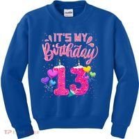 Its My 13th Birthday Doughnut Happy 13 Years Old Kids Sweatshirt thumb 0