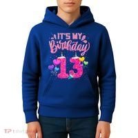 Its My 13th Birthday Doughnut Happy 13 Years Old Kids Hoodie thumb 4