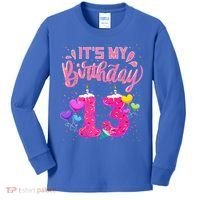 Its My 13th Birthday Doughnut Happy 13 Years Old Kids Long Sleeve Shirt thumb 0