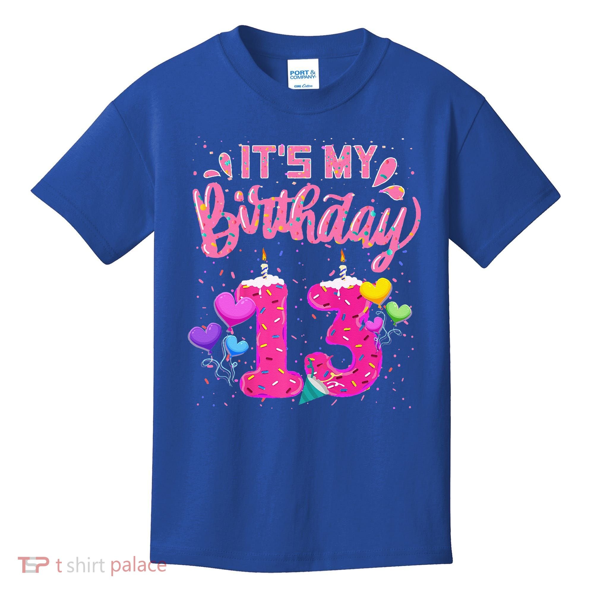Its My 13th Birthday Doughnut Happy 13 Years Old Kids T-Shirt