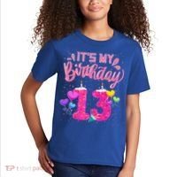 Its My 13th Birthday Doughnut Happy 13 Years Old Kids T-Shirt thumb 2