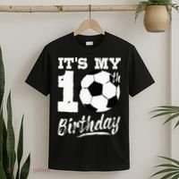 Its My 10th Birthday Soccer Player 10 Bday Party Team T-Shirt thumb 2
