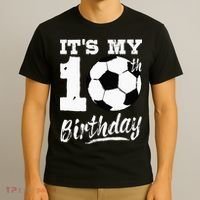 Its My 10th Birthday Soccer Player 10 Bday Party Team T-Shirt thumb 3