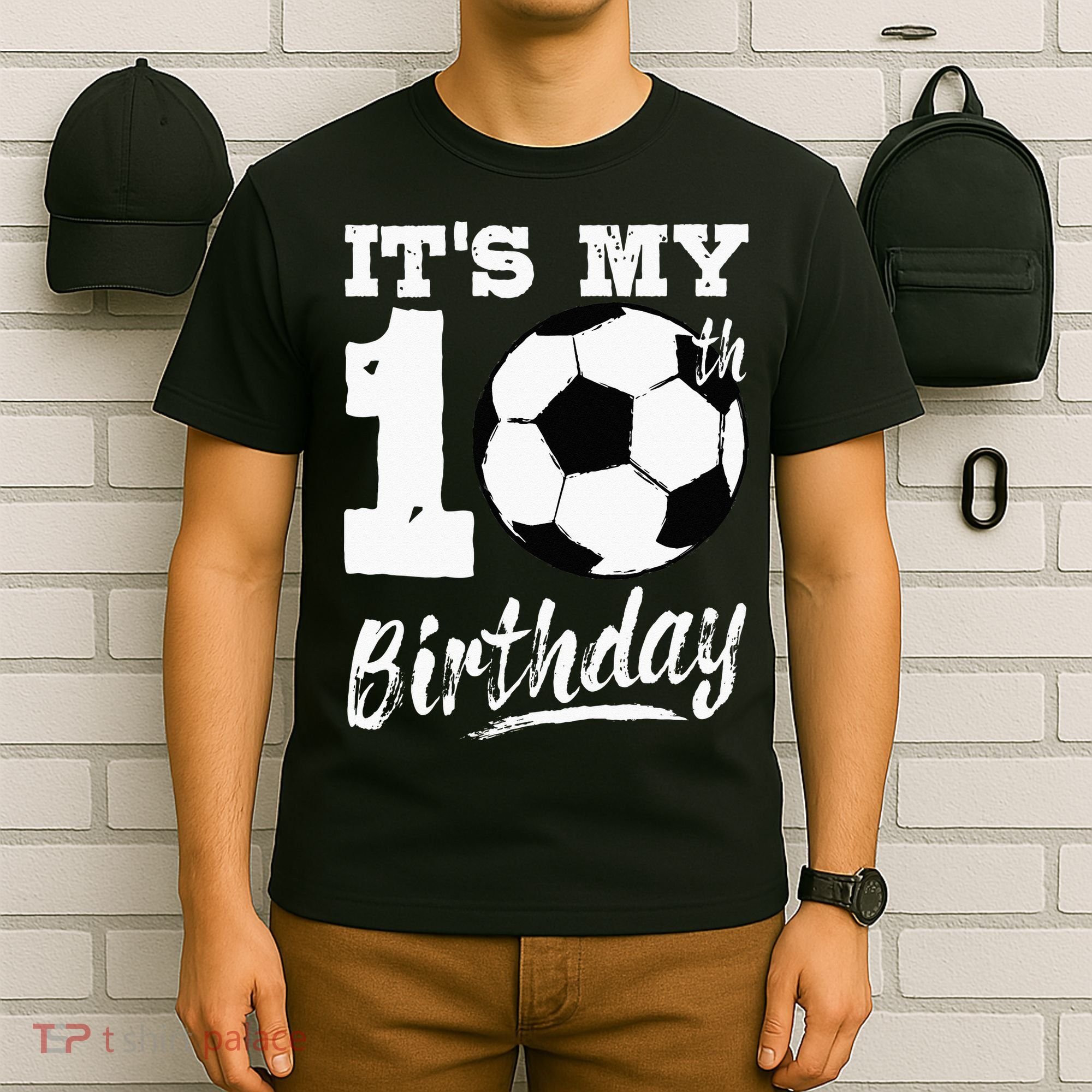 Its My 10th Birthday Soccer Player 10 Bday Party Team T-Shirt
