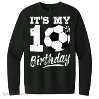 Its My 10th Birthday Soccer Player 10 Bday Party Team V.I.T. Fleece Crew Sweatshirt thumb 0