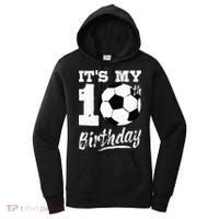 Its My 10th Birthday Soccer Player 10 Bday Party Team Women's Hoodie thumb 0