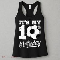 Its My 10th Birthday Soccer Player 10 Bday Party Team Women's Tank Top thumb 3