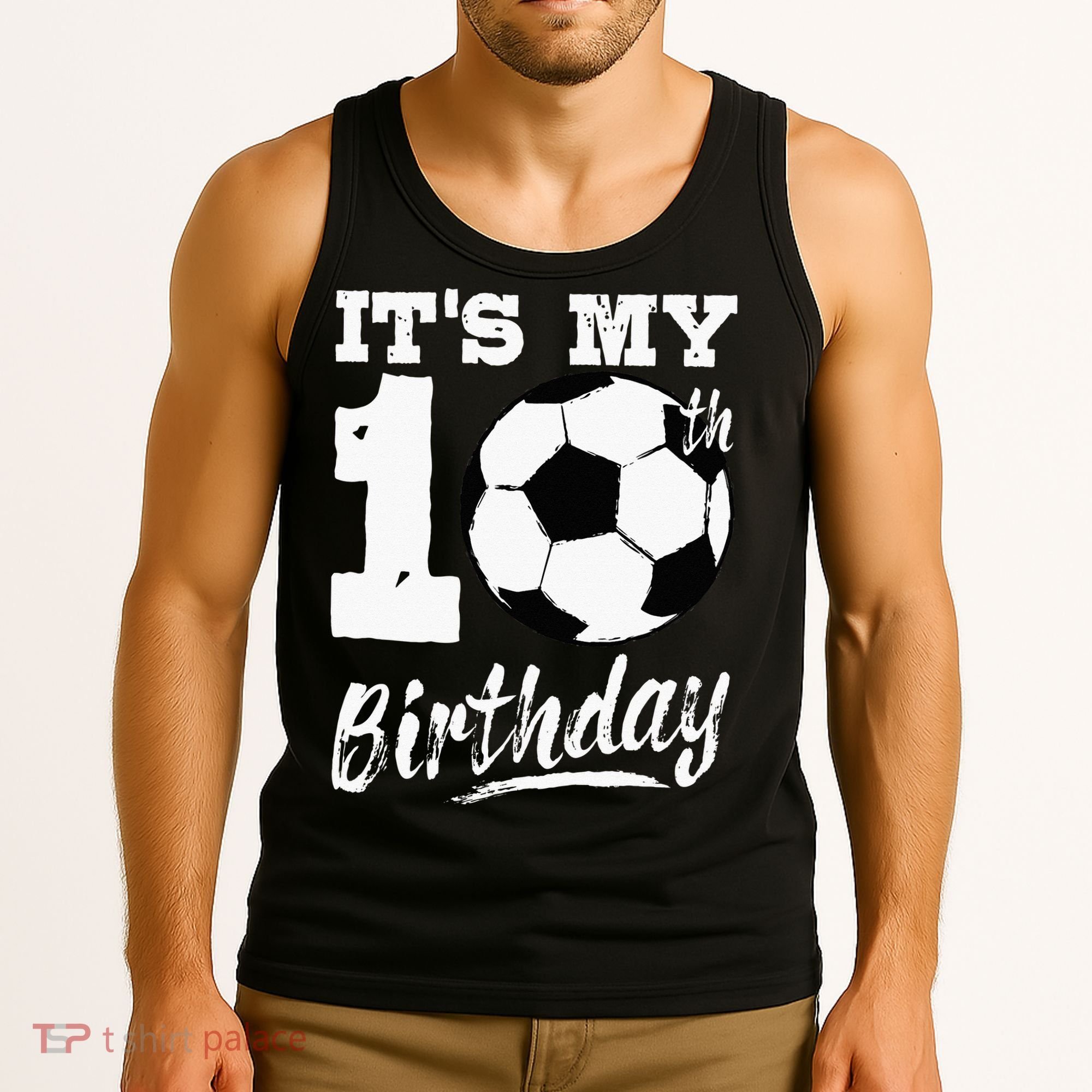 Its My 10th Birthday Soccer Player 10 Bday Party Team Tank Top