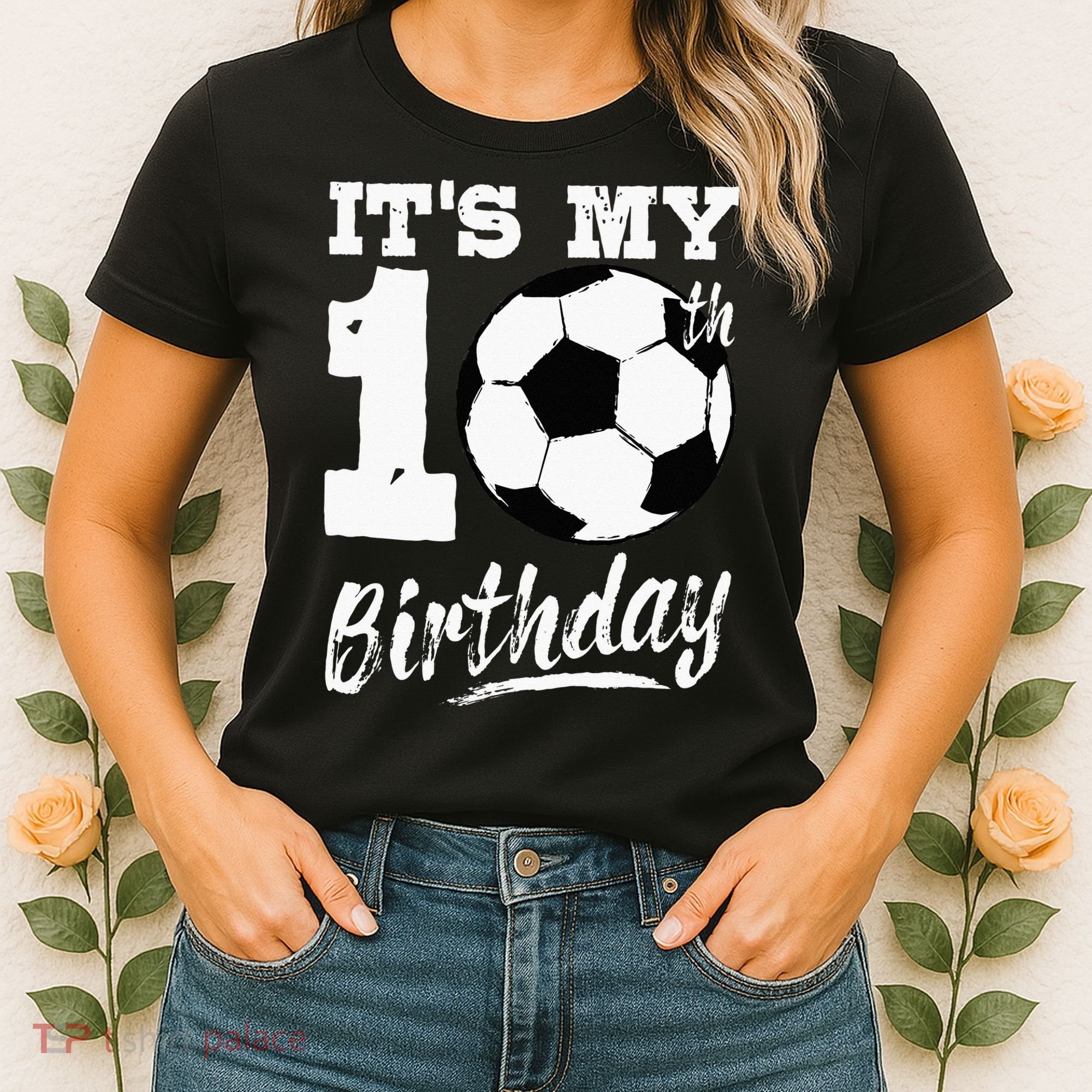 Its My 10th Birthday Soccer Player 10 Bday Party Team Women's T-Shirt