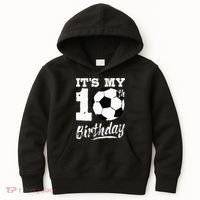 Its My 10th Birthday Soccer Player 10 Bday Party Team Kids Hoodie thumb 0