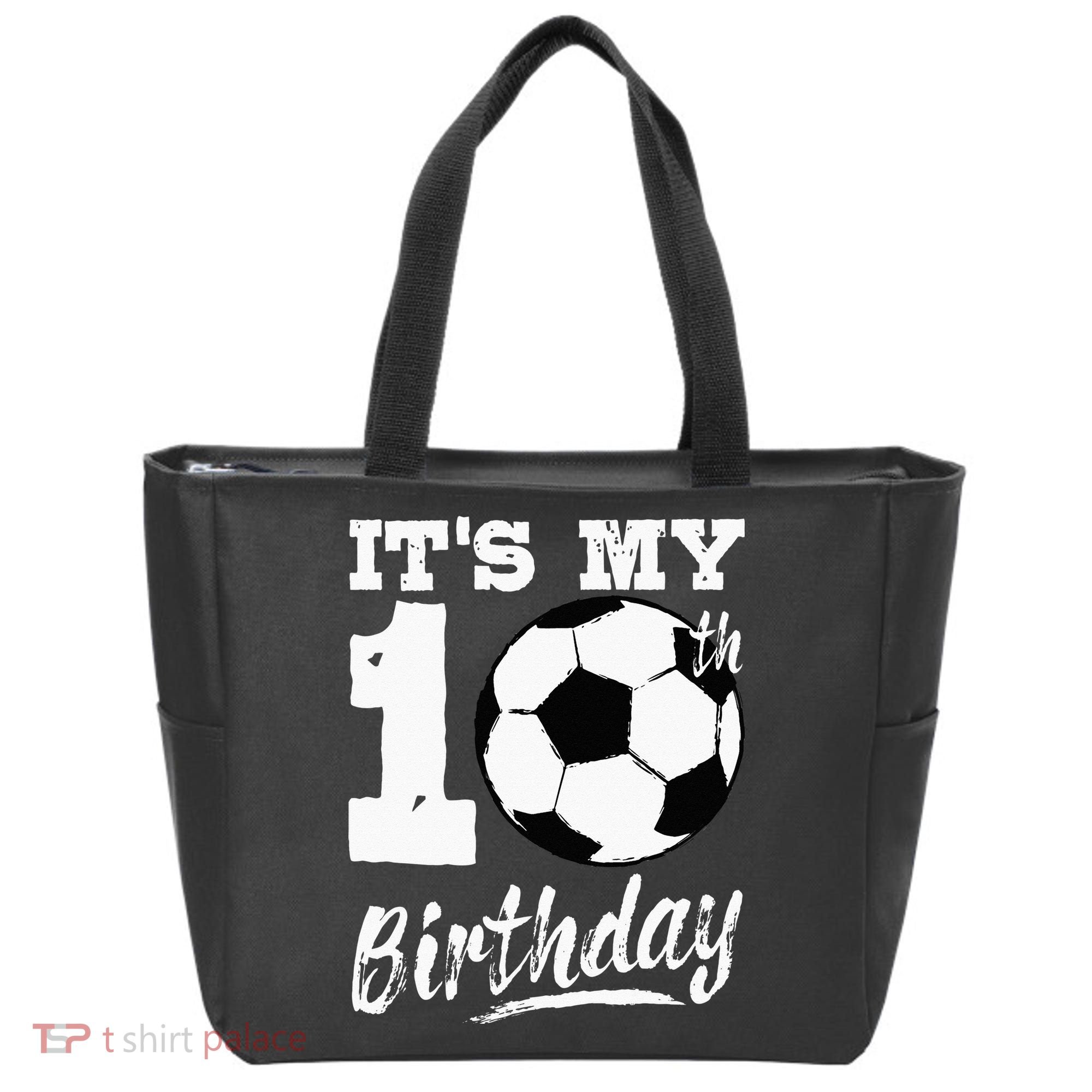 Its My 10th Birthday Soccer Player 10 Bday Party Team Tote Bag