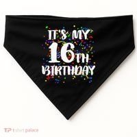Its My 16th Birthday USA-Made Doggie Bandana thumb 0