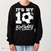 It's My 10th Birthday Soccer Player 10 Bday Party Team Women's Sweatshirt thumb 0