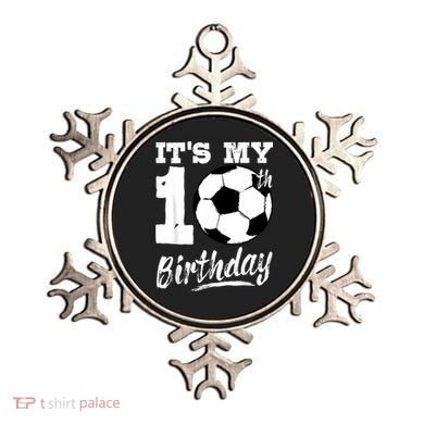 It's My 10th Birthday Soccer Player 10 Bday Party Team Ornament
