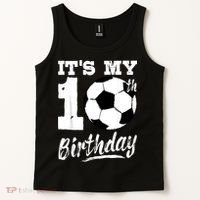 It's My 10th Birthday Soccer Player 10 Bday Party Team Tank Top thumb 2