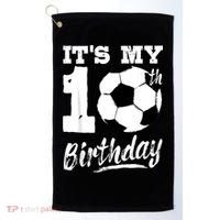 It's My 10th Birthday Soccer Player 10 Bday Party Team Golf Towel thumb 0