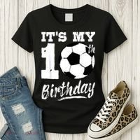 It's My 10th Birthday Soccer Player 10 Bday Party Team Women's T-Shirt thumb 3