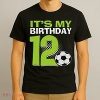 It's My 12th Birthday Boy Soccer Football 12 Years Old T-Shirt thumb 3