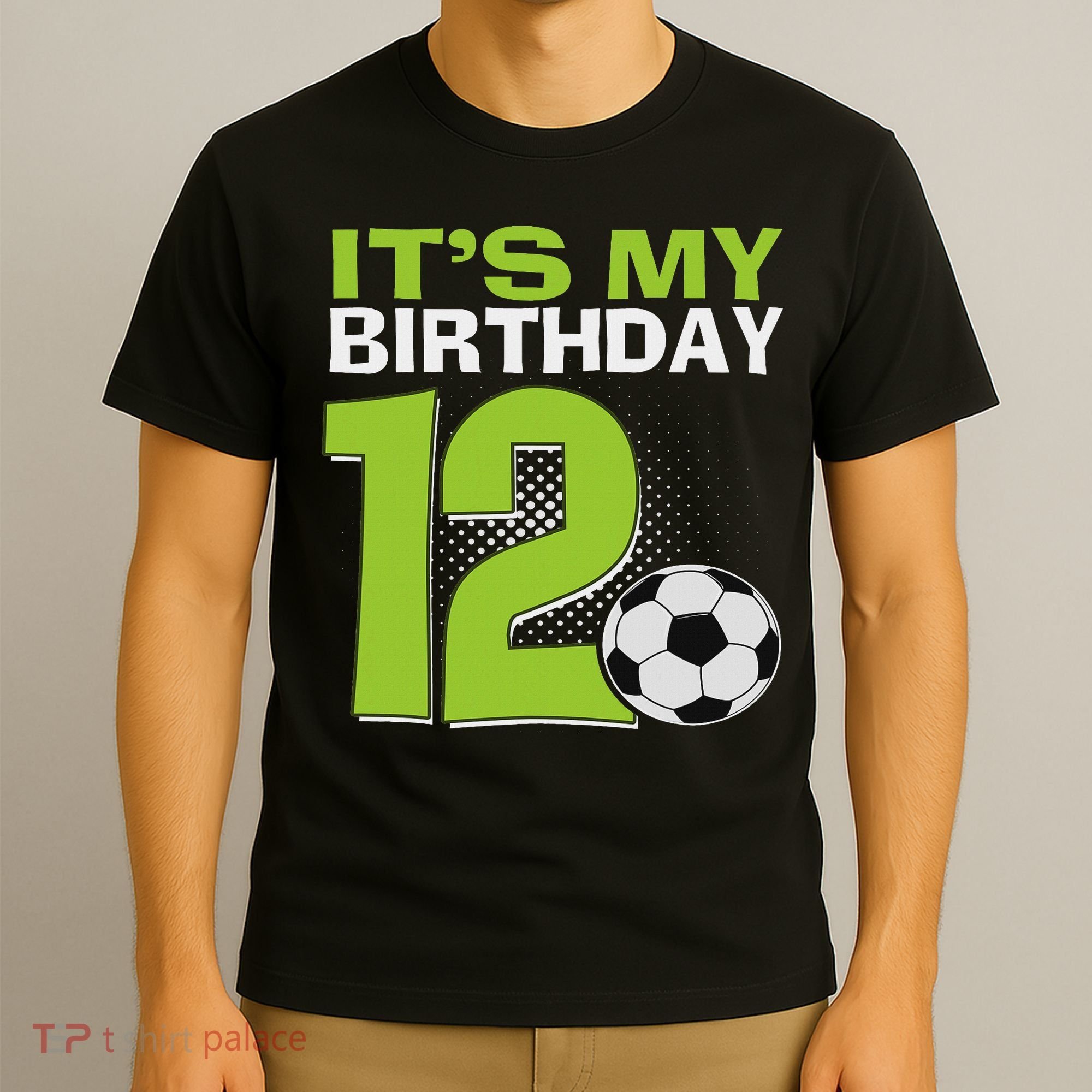 It's My 12th Birthday Boy Soccer Football 12 Years Old T-Shirt
