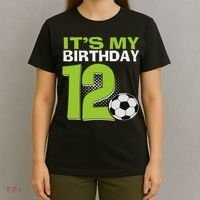 It's My 12th Birthday Boy Soccer Football 12 Years Old T-Shirt thumb 4