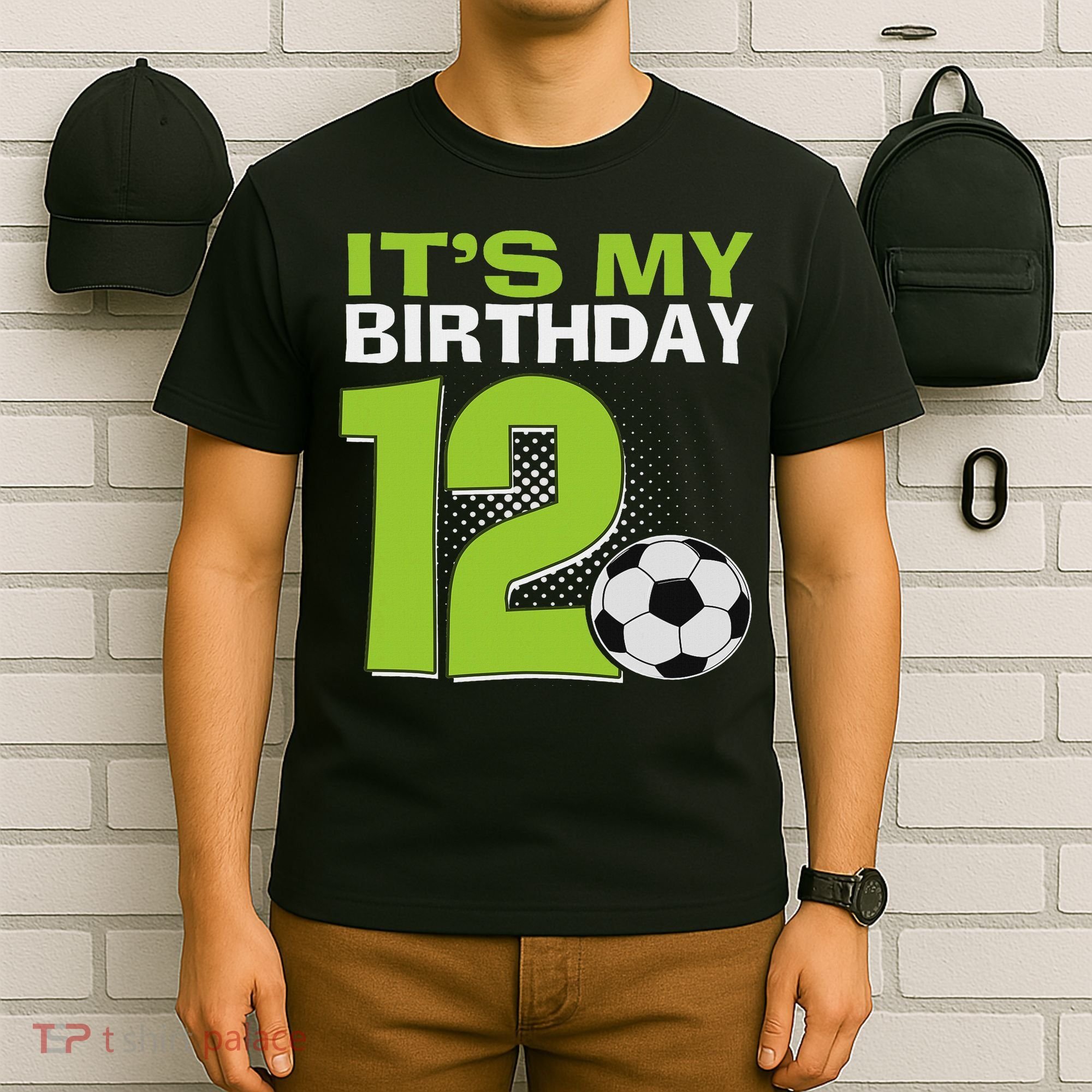 It's My 12th Birthday Boy Soccer Football 12 Years Old T-Shirt