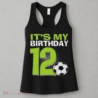It's My 12th Birthday Boy Soccer Football 12 Years Old Women's Tank Top thumb 3