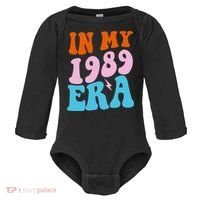 In My 1989 Era Groovy Retro Baby Long Sleeve Bodysuit thumb 0