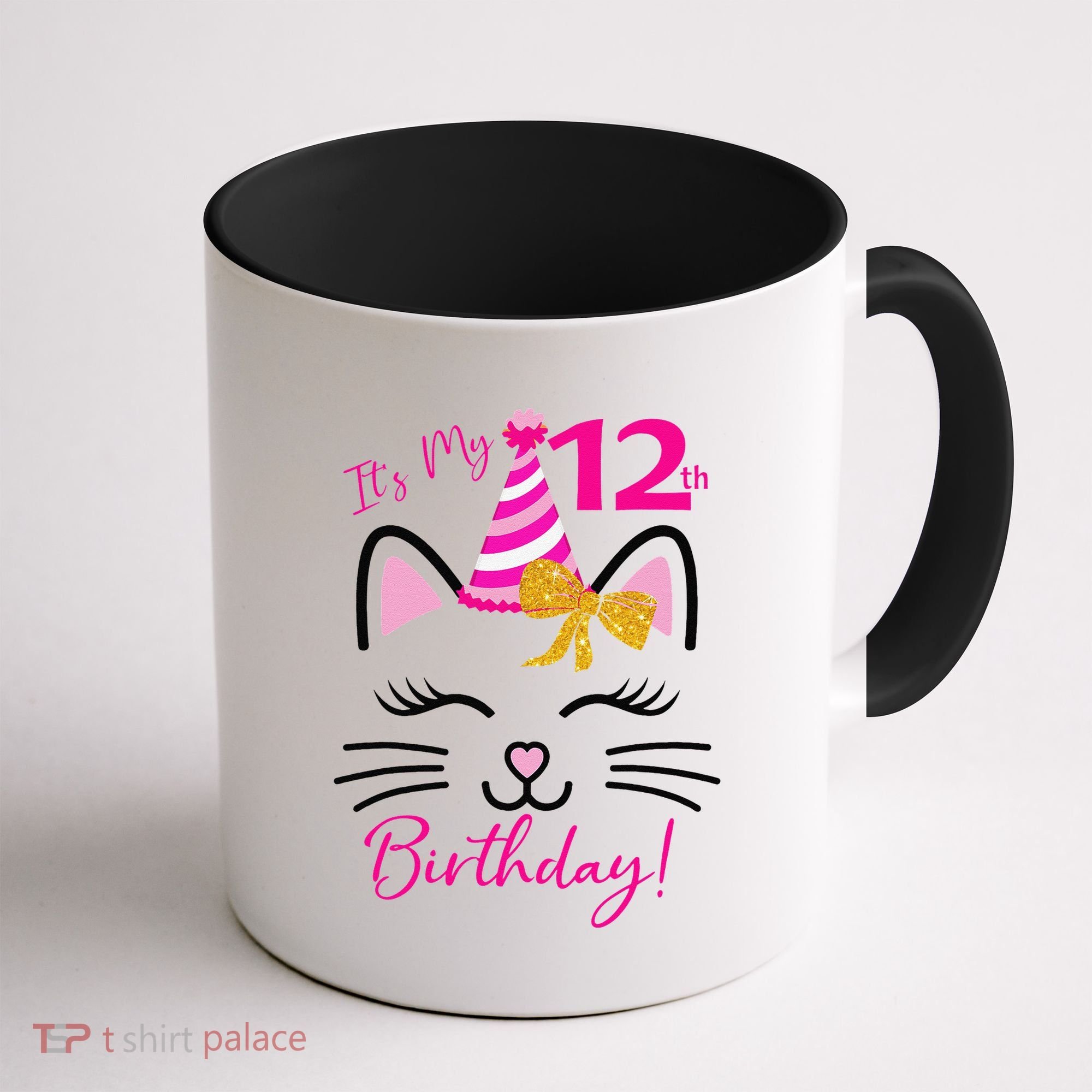 It's My 12th Birthday Funny Cat Birthday 12 Year Old Coffee Mug