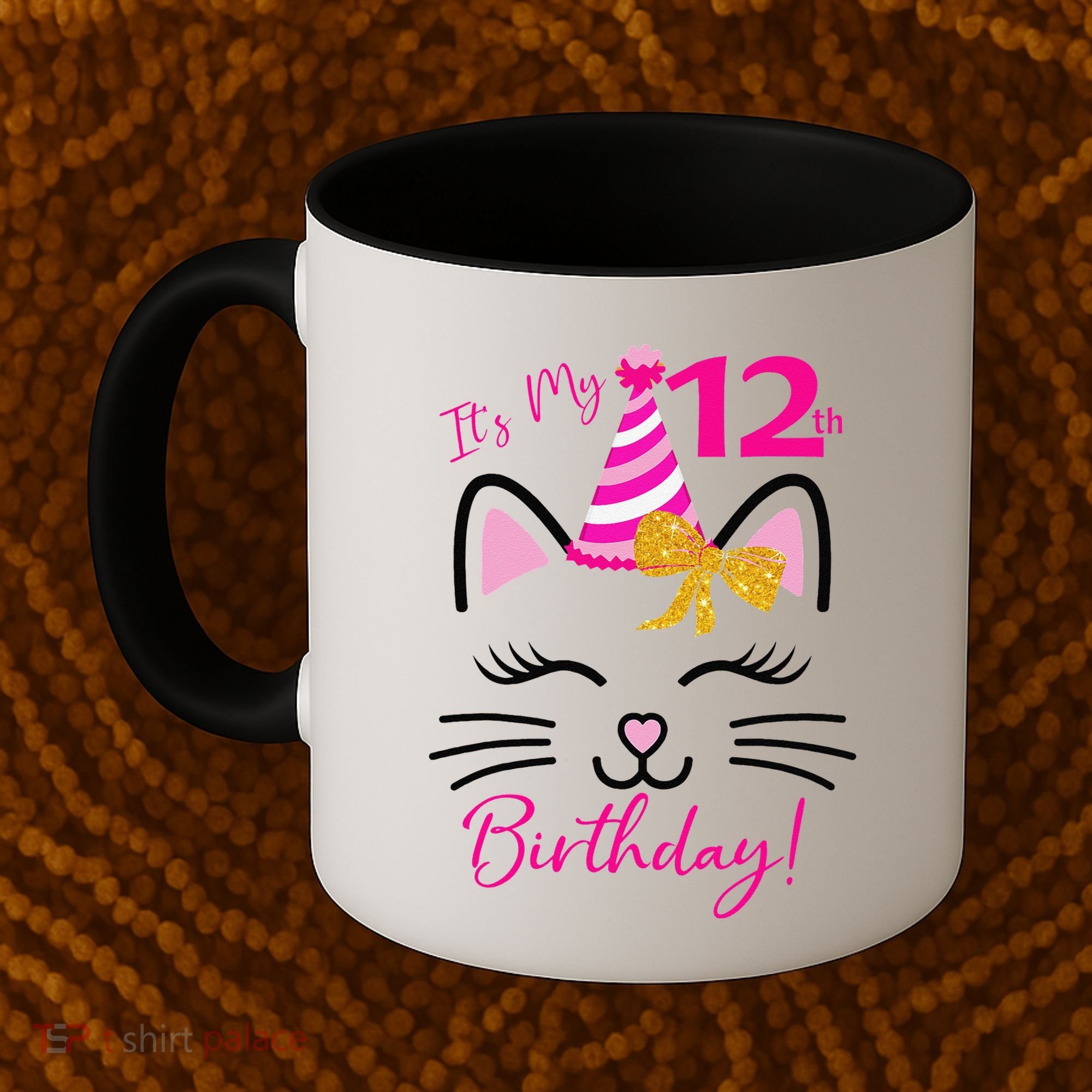It's My 12th Birthday Funny Cat Birthday 12 Year Old Coffee Mug