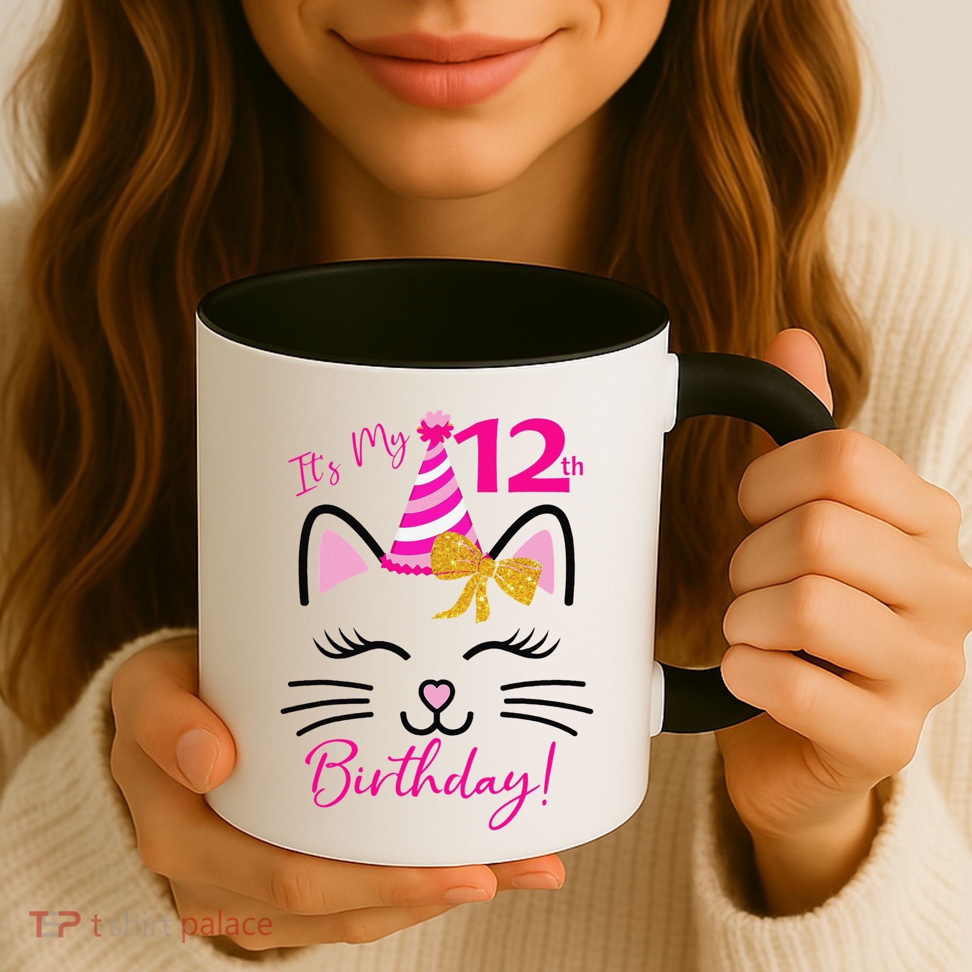It's My 12th Birthday Funny Cat Birthday 12 Year Old Coffee Mug