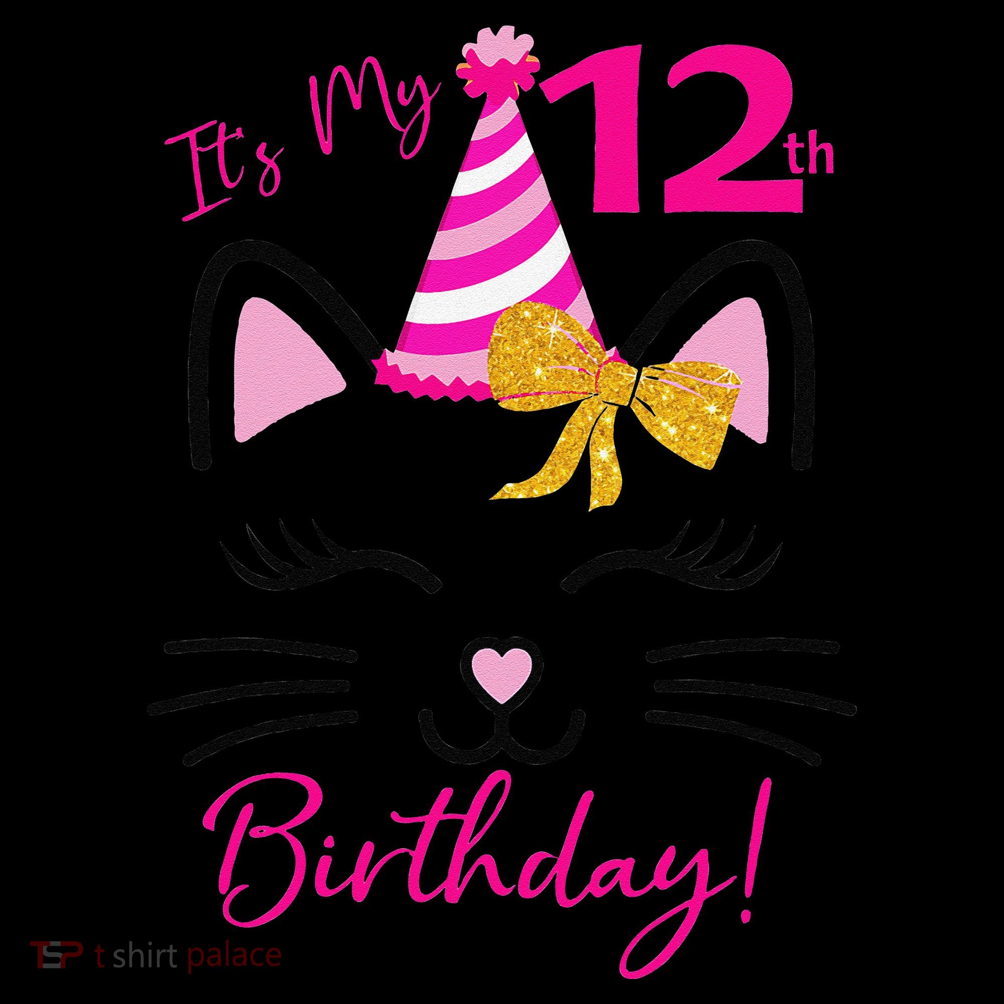 It's My 12th Birthday Funny Cat Birthday 12 Year Old Coffee Mug